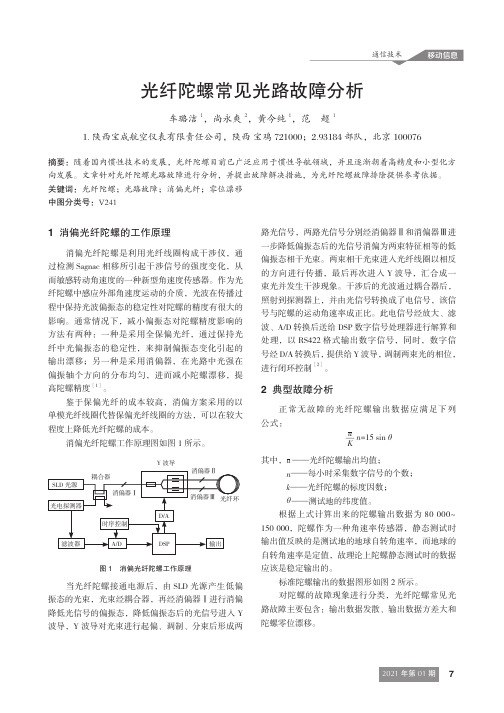 光纤陀螺常见光路故障分析