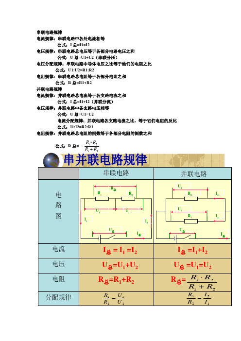 串联电路规律