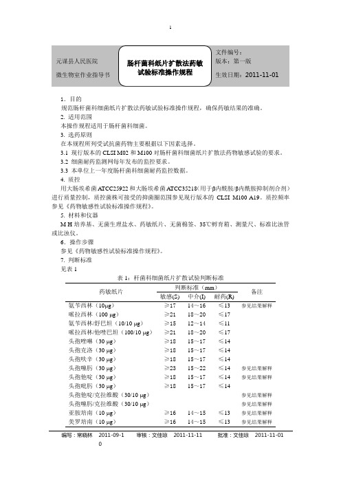 抗菌药物敏感试验