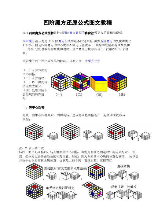 四阶魔方还原公式图文教程-四阶魔方公式图解七步