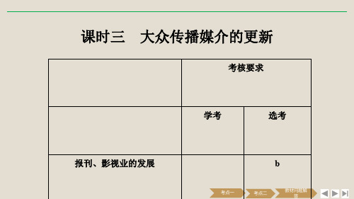 2018_2019学年高中历史专题四中国近现代社会生活的变迁课时三大众传播媒介的更新课件人民版必修2-推荐ppt版