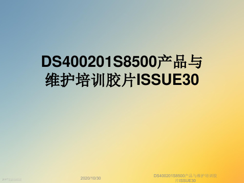 DS400201S8500产品与维护培训胶片ISSUE30