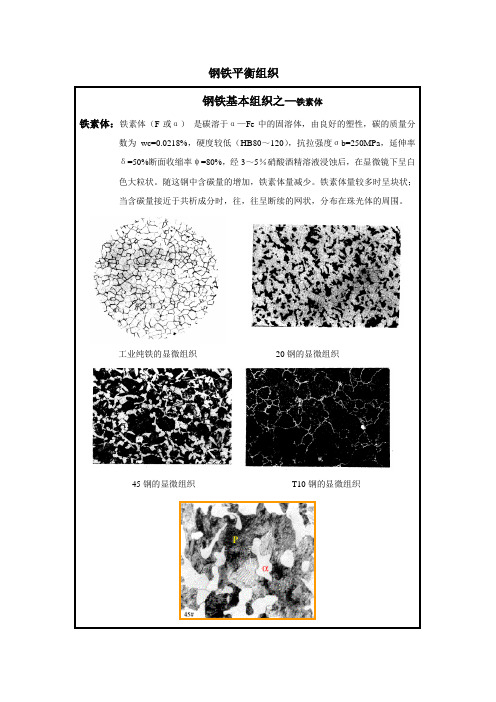 钢铁平衡组织