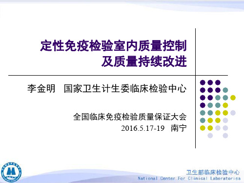 定性免疫检验室内质量控制方法