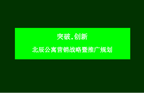 北辰公寓营销战略暨推广规划(终稿)