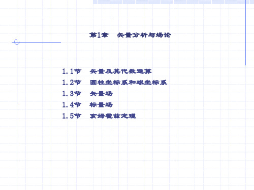 精品课件-电磁场与电磁波-第1.1节