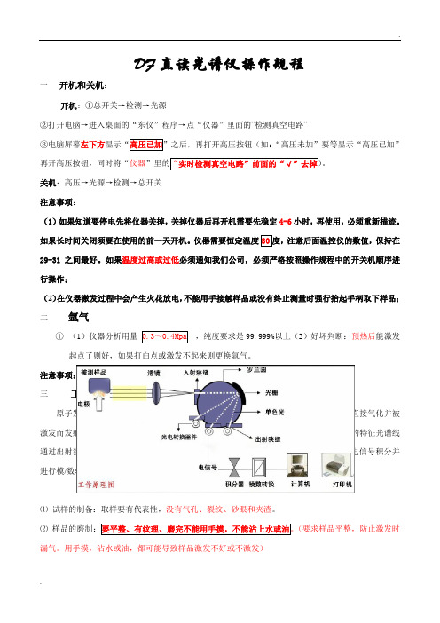 光谱仪操作流程和注意事项