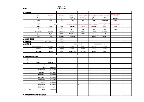 抗滑桩计算excel(刚性桩—M法)