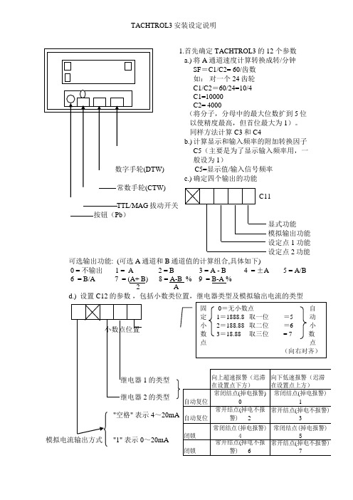 转速表 77310调试手册