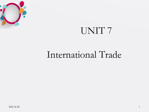 经贸英语文章选读UNIT 7 International Trade