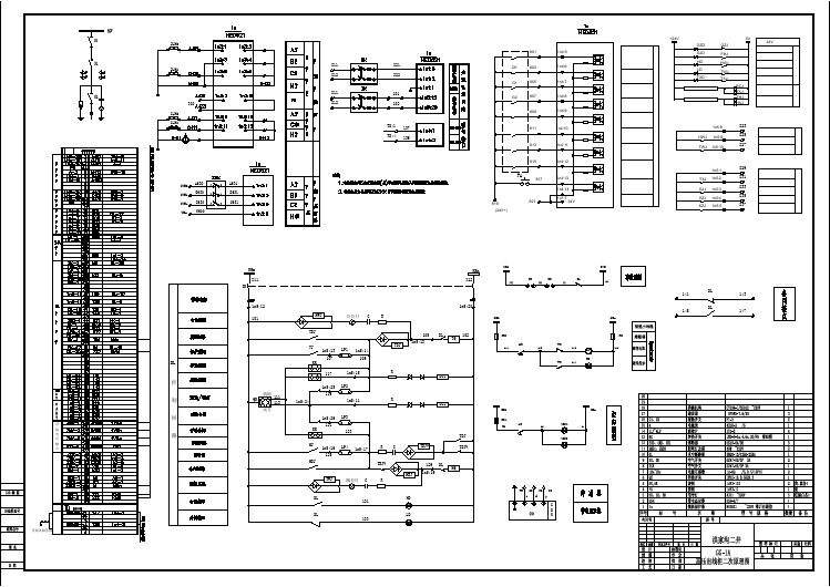 某矿山高压出线柜二次原理设计图纸