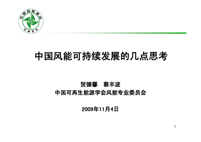 6中国风能可持续发展的几点思考