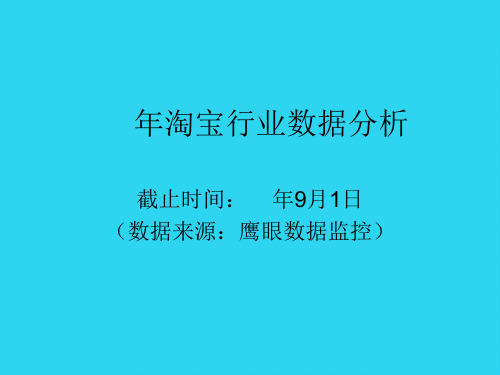 【全面版】淘宝行业数据—行业数据分析报告[资料]PPT文档