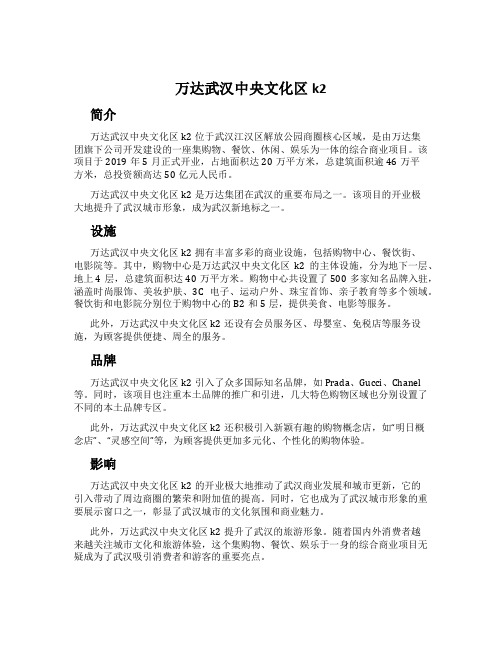 万达武汉中央文化区k2