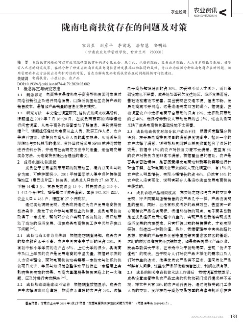 陇南电商扶贫存在的问题及对策