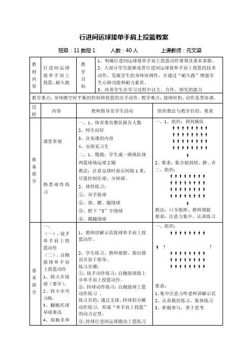 行进间运球接单手肩上投篮