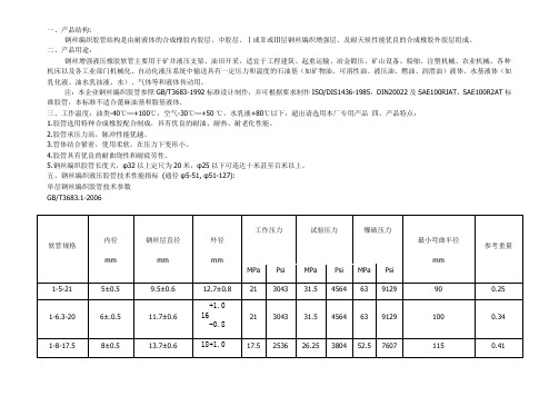 高压胶管标准