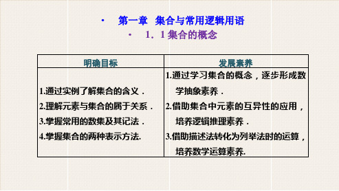 人教版高中数学必修1《集合的概念》PPT课件