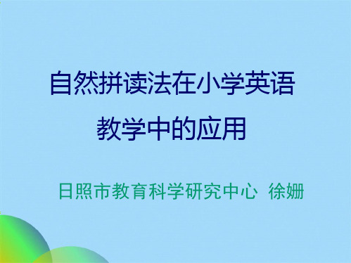 自然拼读法在小学英语教学中的应用ppt(共41张PPT)