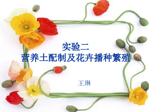 实验二 营养土配制及种子的繁殖