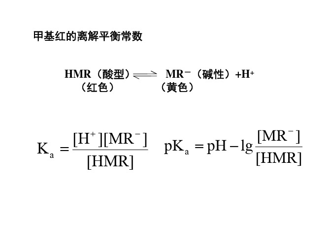 甲基红平衡常数