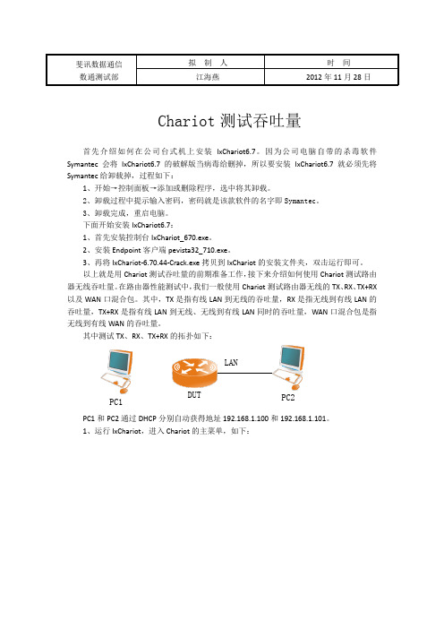 Chariot测试吞吐量