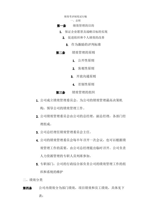 小型咨询公司的绩效考核方案