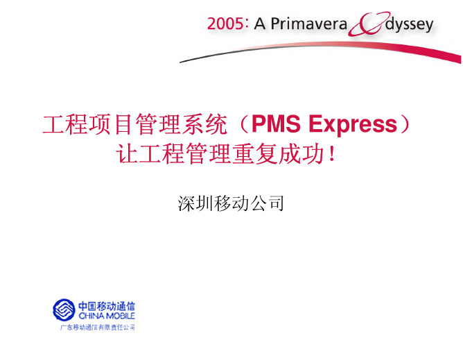 项目管理-中国移动公司工程项目管理系统PMSExpressPDF19(1)