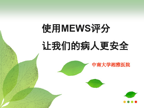 MEWS评分课件ppt课件