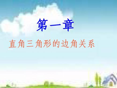 1.1从梯子的倾斜程度谈起 课件1(北师大版九年级上册)