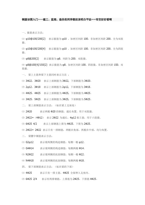 钢筋识图入门详解