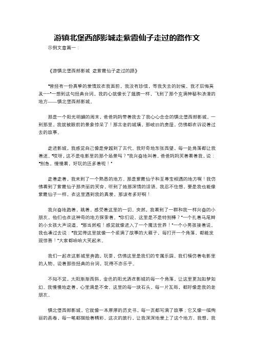 游镇北堡西部影城走紫霞仙子走过的路作文