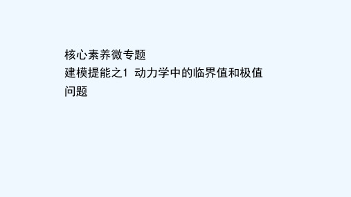 浙江专用2021高考物理二轮复习建模提能之1动力学中的临界值和极值问题课件20210325295