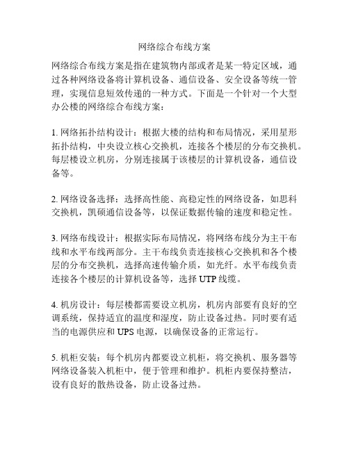 网络综合布线方案