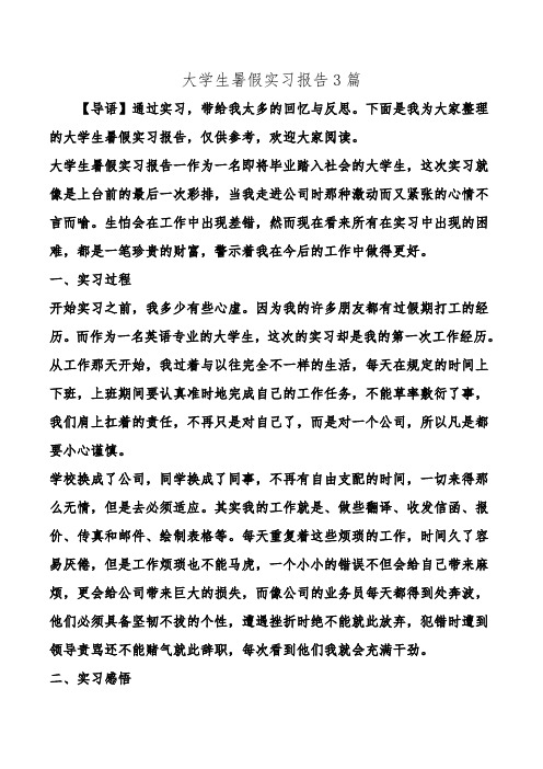 大学生暑假实习报告3篇.doc