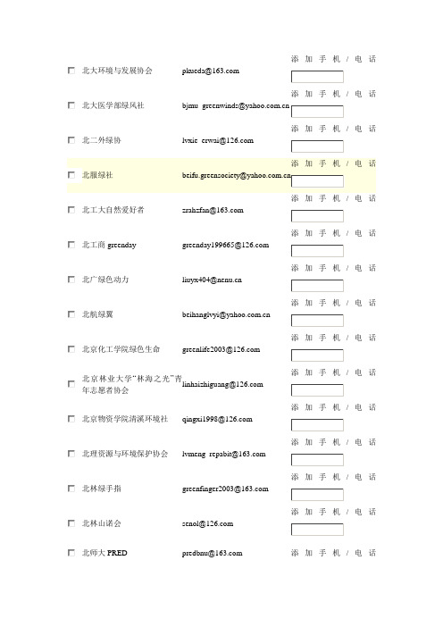 高校环保社团