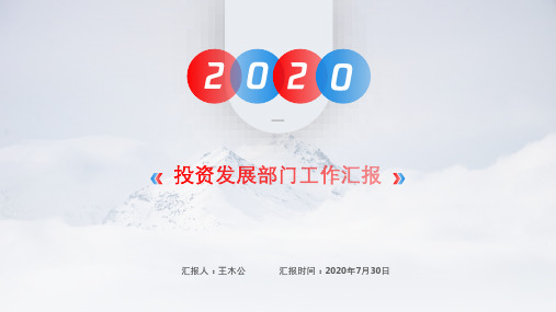 投资发展部门工作总结汇报ppt模板