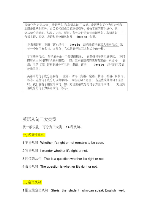 初中英语语法-英语从句总结