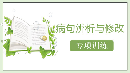 病句辨析与修改专项练习课件(共104张ppt)2023年中考语文二轮专题