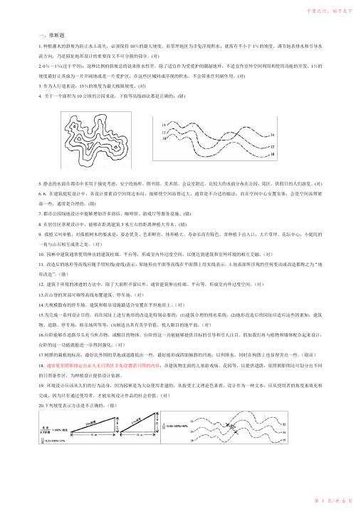 景观设计原理复习题2023年修改整理