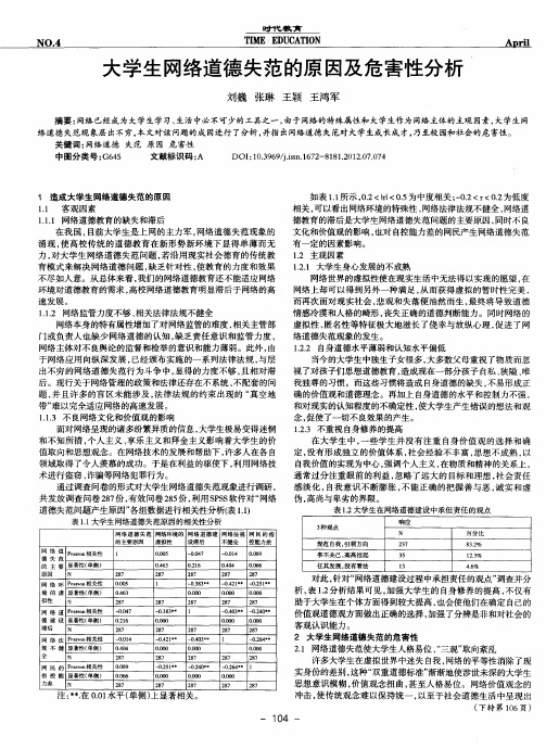 大学生网络道德失范的原因及危害性分析