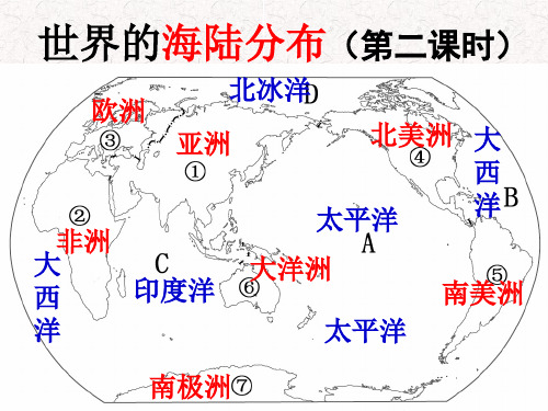 七年级地理上册 第2章 第2节《世界的海陆分布》课件2 湘教版(共27张PPT)