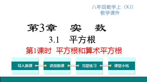 湘教版八年级上册数学精品教学课件 第3章 实数 第1课时 平方根和算术平方根