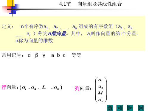 线性代数 第四五章向量组线性相关 秩 特征值特征向量