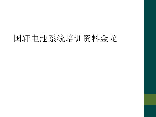 国轩电池系统培训资料金龙