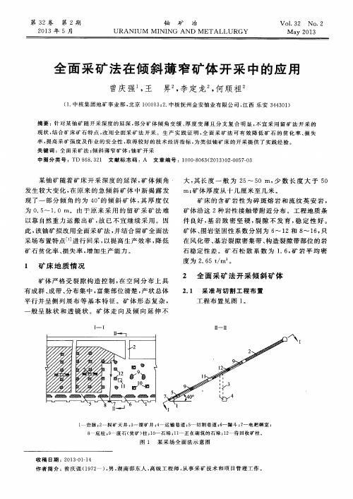 全面采矿法在倾斜薄窄矿体开采中的应用