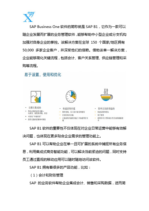 SAP B1对企业的重要性