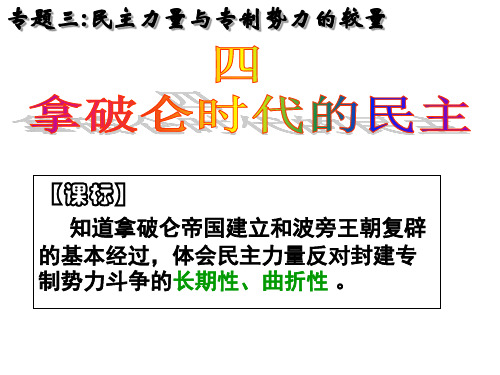 高二历史拿破仑时代的欧洲民主(教学课件201911)