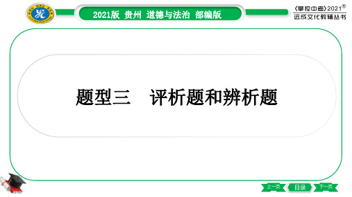 3 题型三 评析题和辨析题