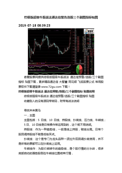 终极版超级牛股战法通达信警告选股三个副图指标贴图